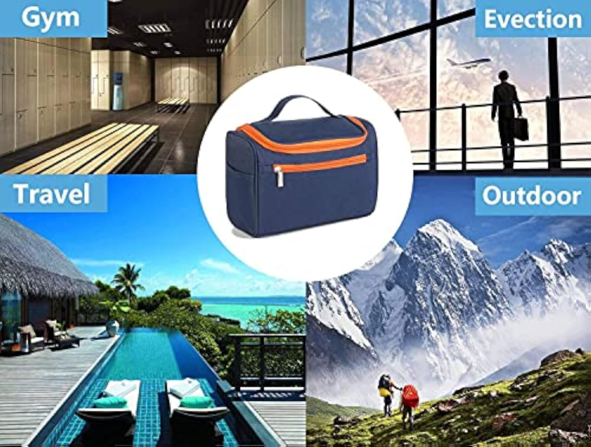 Large Capacity Hanging Toiletry Bag, Travel Organizer